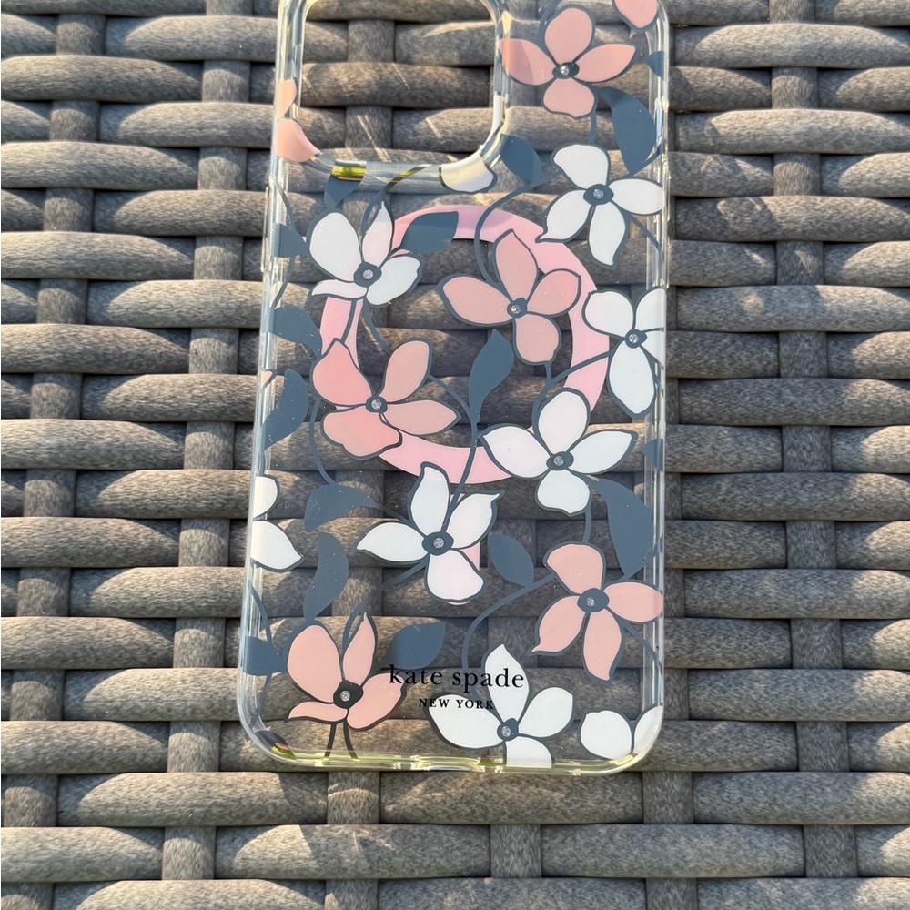 Kate Spade Floral Phone Case - Pink, White, Gray with rhinestones!!!